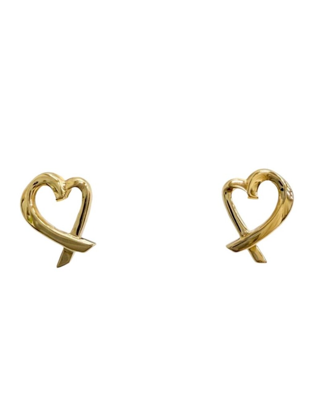 Tiffany & Co Paloma Picasso Loving Heart Earrings Yellow Gold